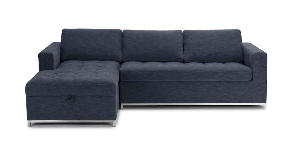 Midnight Blue Soma Fabric 3 Seater Sofa Bed Article