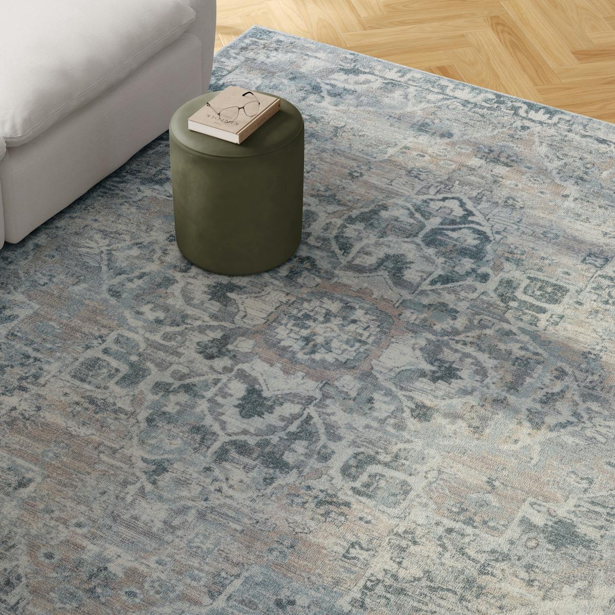 Buena Traditional Blue Rug 8 x 10 | Article
