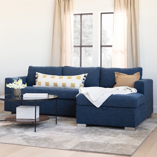 Soma Midnight Blue Right Sleeper Sectional