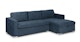 Soma Midnight Blue Right Sofa Bed - Gallery View 4 of 13.
