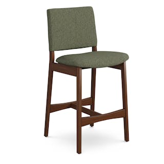 Nosh Counter Stool - Walnut and Hemlock Green