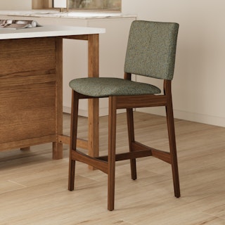 Nosh Counter Stool - Walnut and Hemlock Green