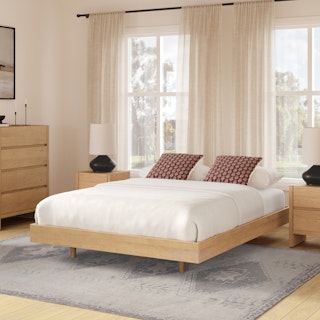 Basi Queen Bed Frame - White Oak