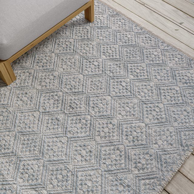 Axill 5 x 8 Indoor/Outdoor Rug - Blue | Article