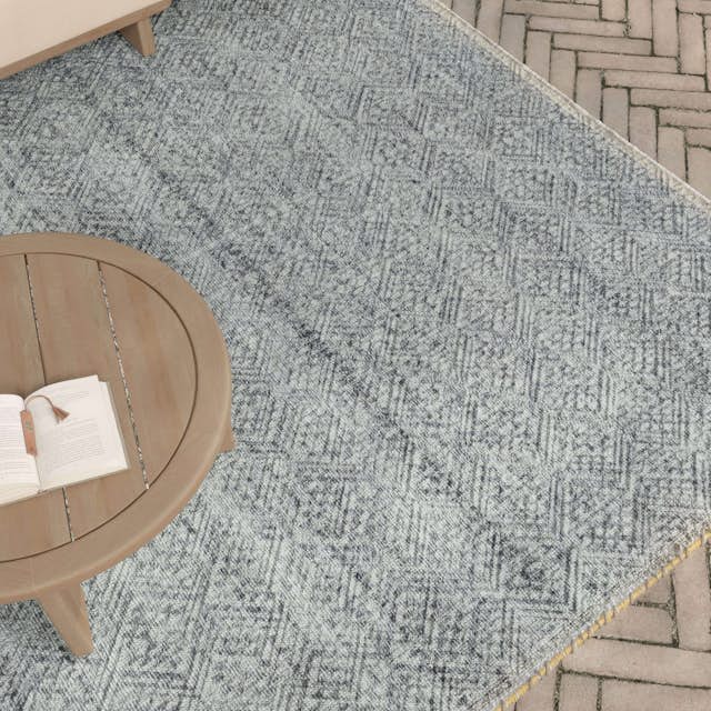 Axill 8 x 10 Indoor/Outdoor Rug - Blue | Article