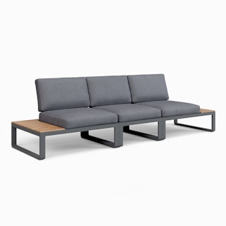 Kezia 108" Outdoor Modular Sofa - Whale Gray