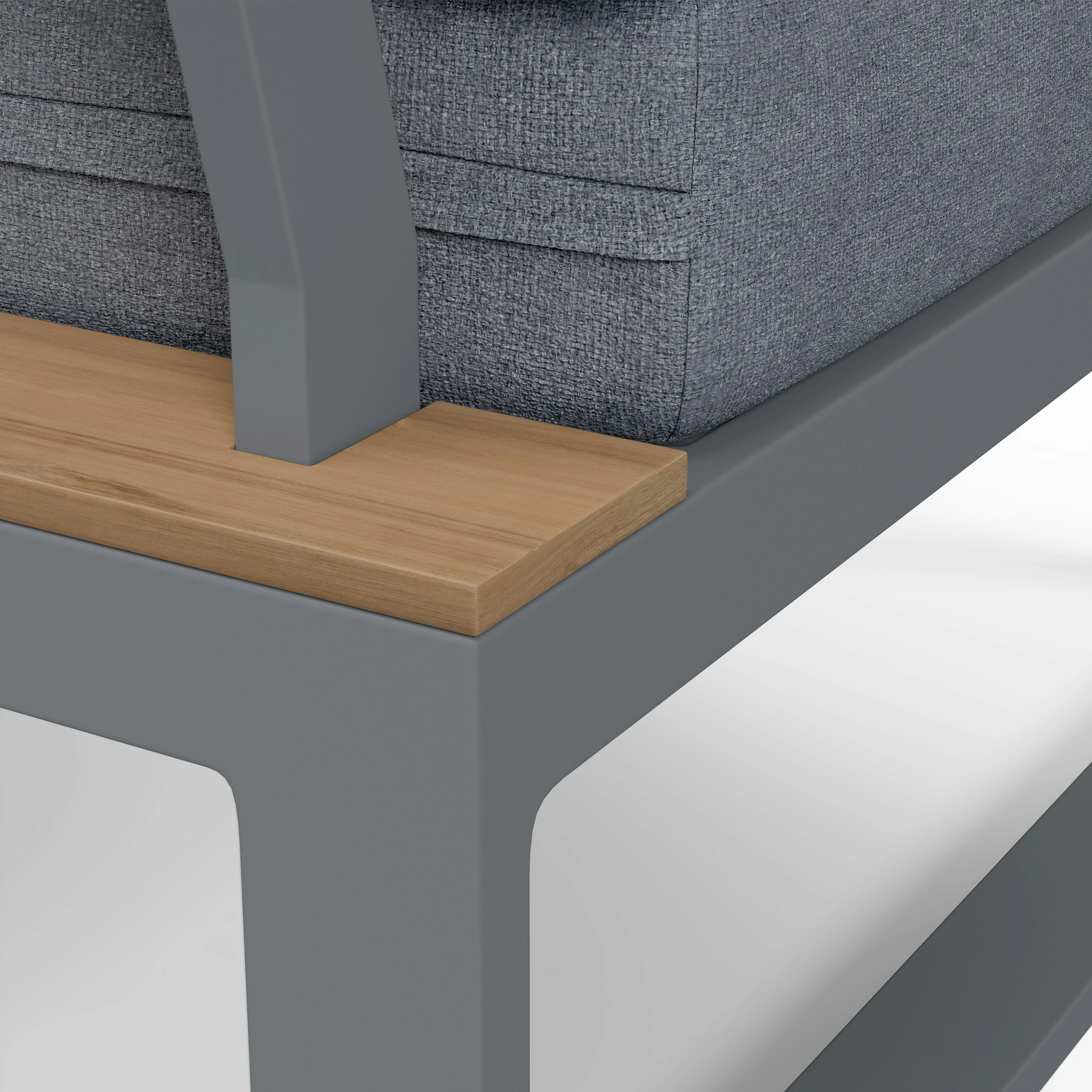 Kezia 84" Outdoor Armless Modular Sofa - Whale Gray