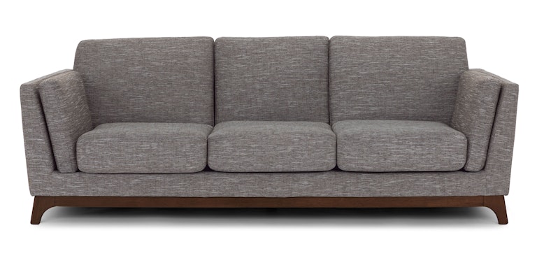 Verkeerd Decoratief Heel boos Ceni Walnut & Volcanic Gray Fabric Sofa | Article