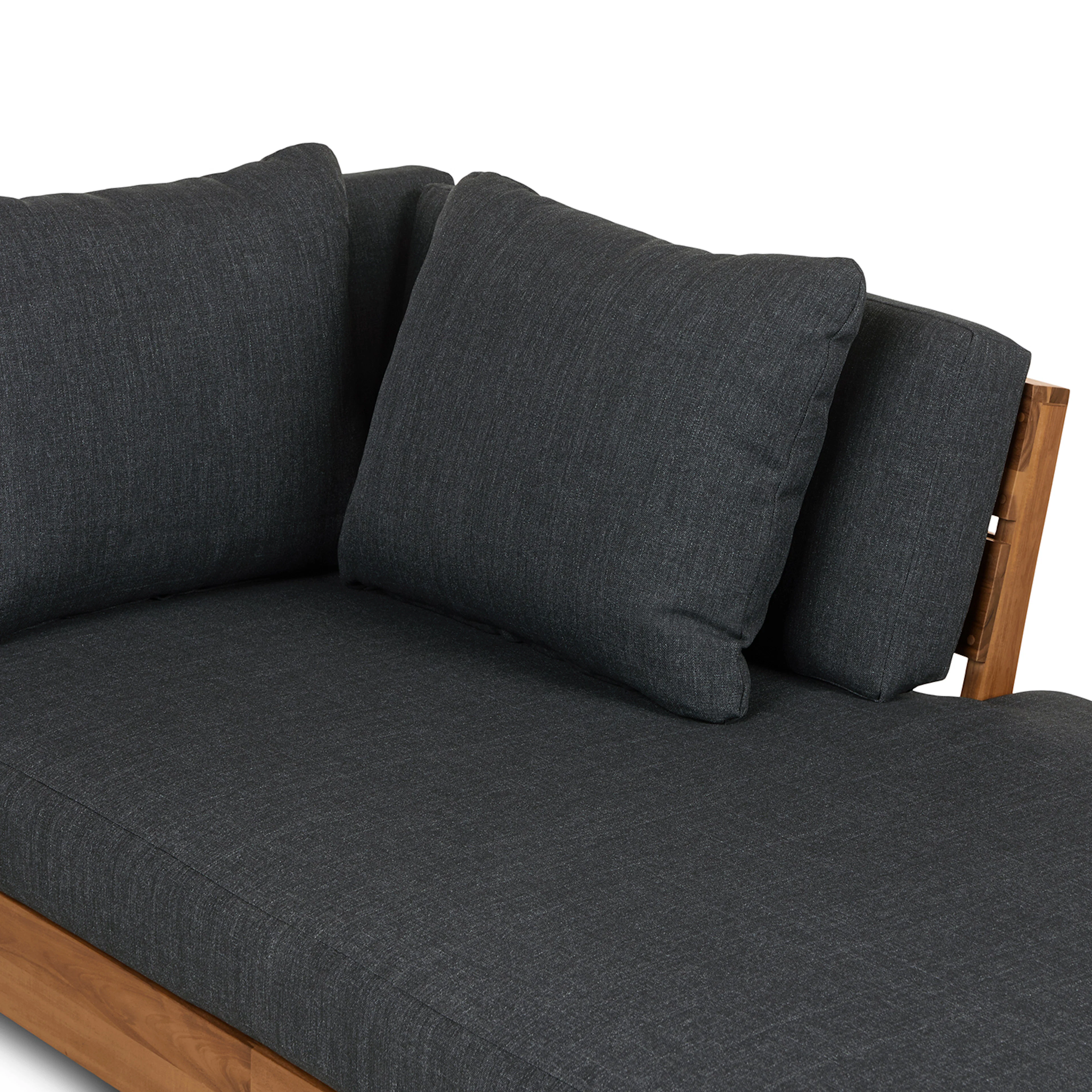 Lubek 82.5" Outdoor Low Right Sectional - Slate Gray