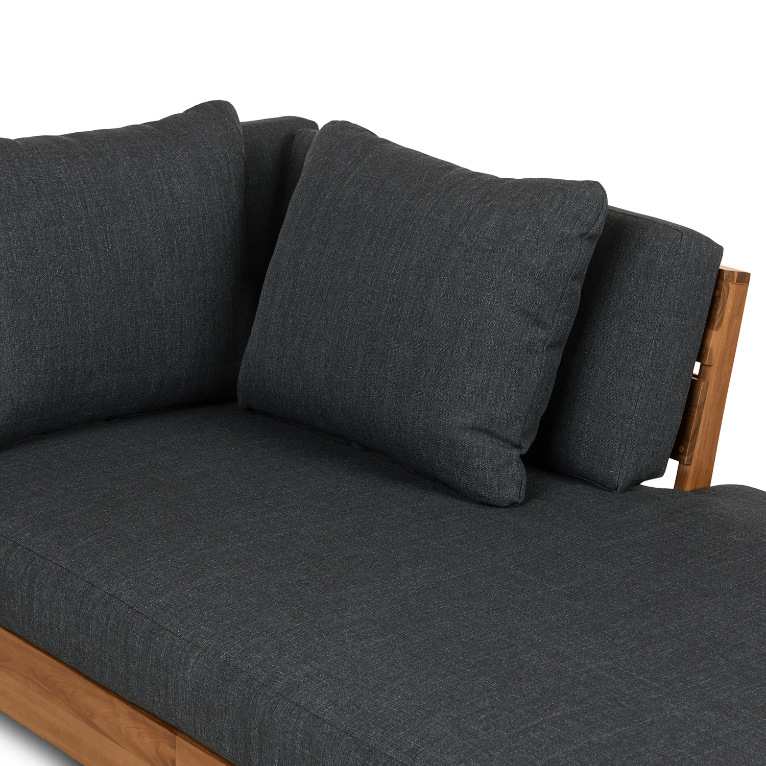 Lubek 82.5" Outdoor Low Right Sectional Set - Slate Gray