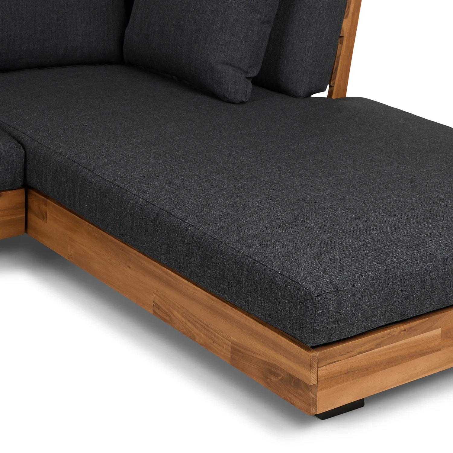 Lubek 82.5" Outdoor Low Right Sectional Set - Slate Gray