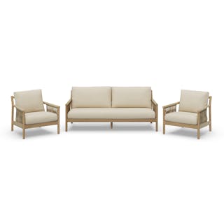 Rosa 80" Outdoor Sofa Lounge Set - Dravite Ivory