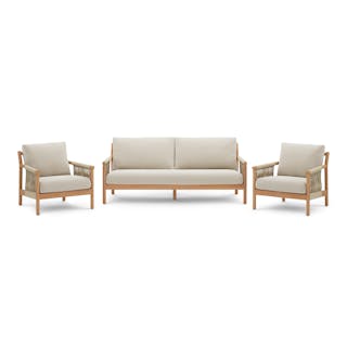 Rosa 80" Outdoor Sofa Lounge Set - Dravite Ivory