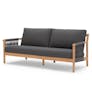 Rosa 80" Outdoor Sofa - Dravite Black