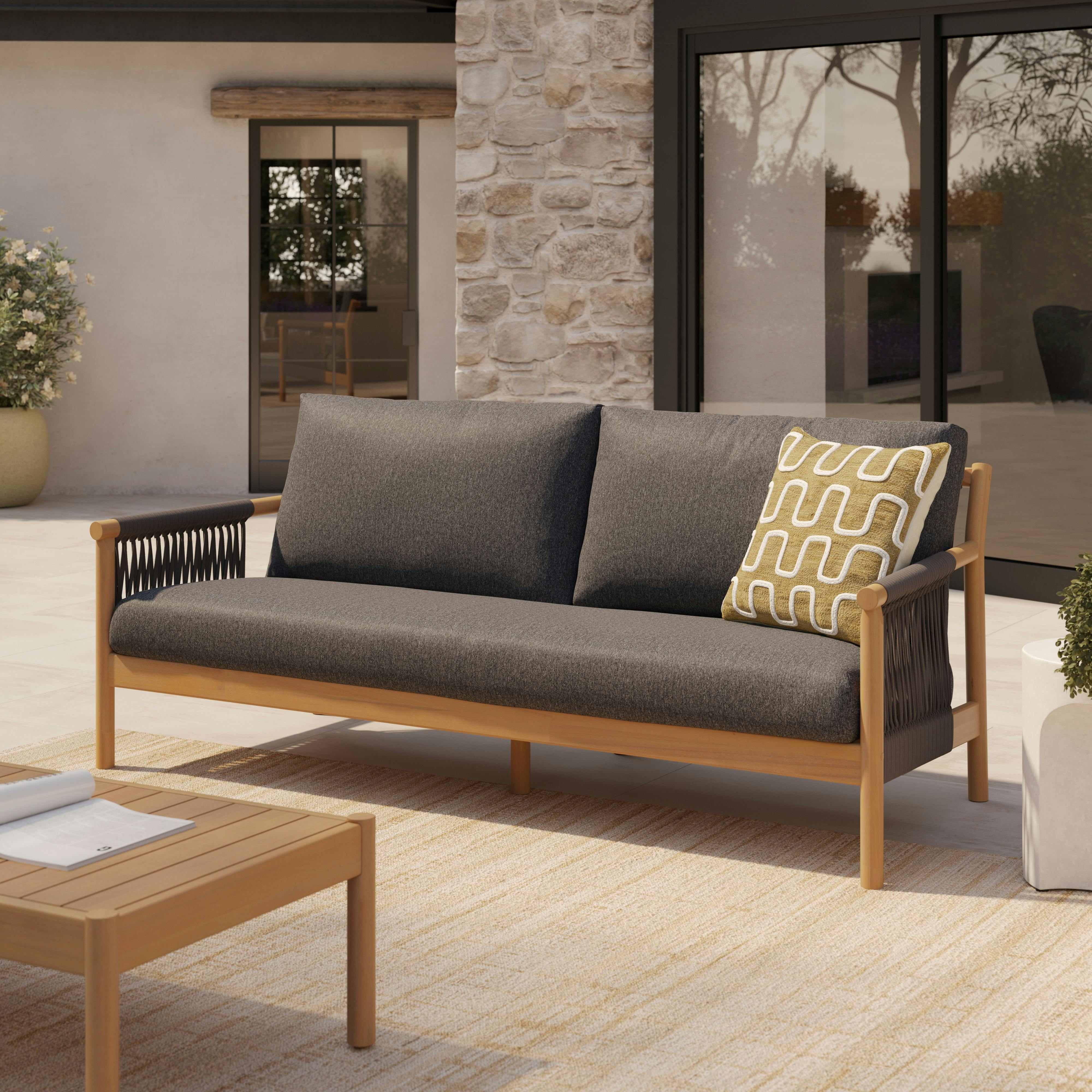 Rosa 80" Outdoor Sofa - Dravite Black by Article