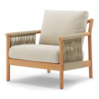 Rosa 34.5" Outdoor Lounge Chair - Dravite Ivory