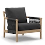 Rosa 34.5" Outdoor Lounge Chair - Dravite Black