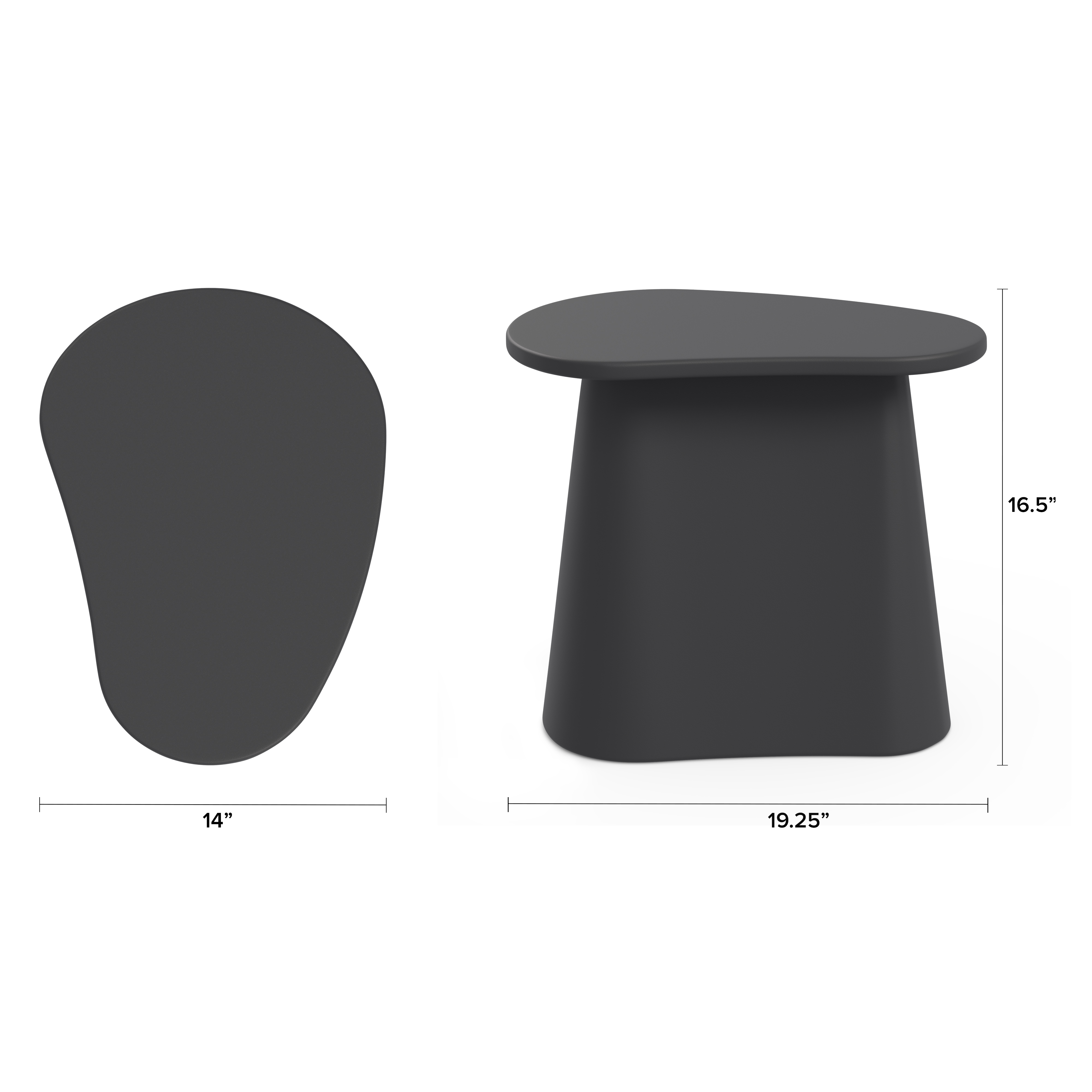Centura Black Teardrop Outdoor Side Table | Article
