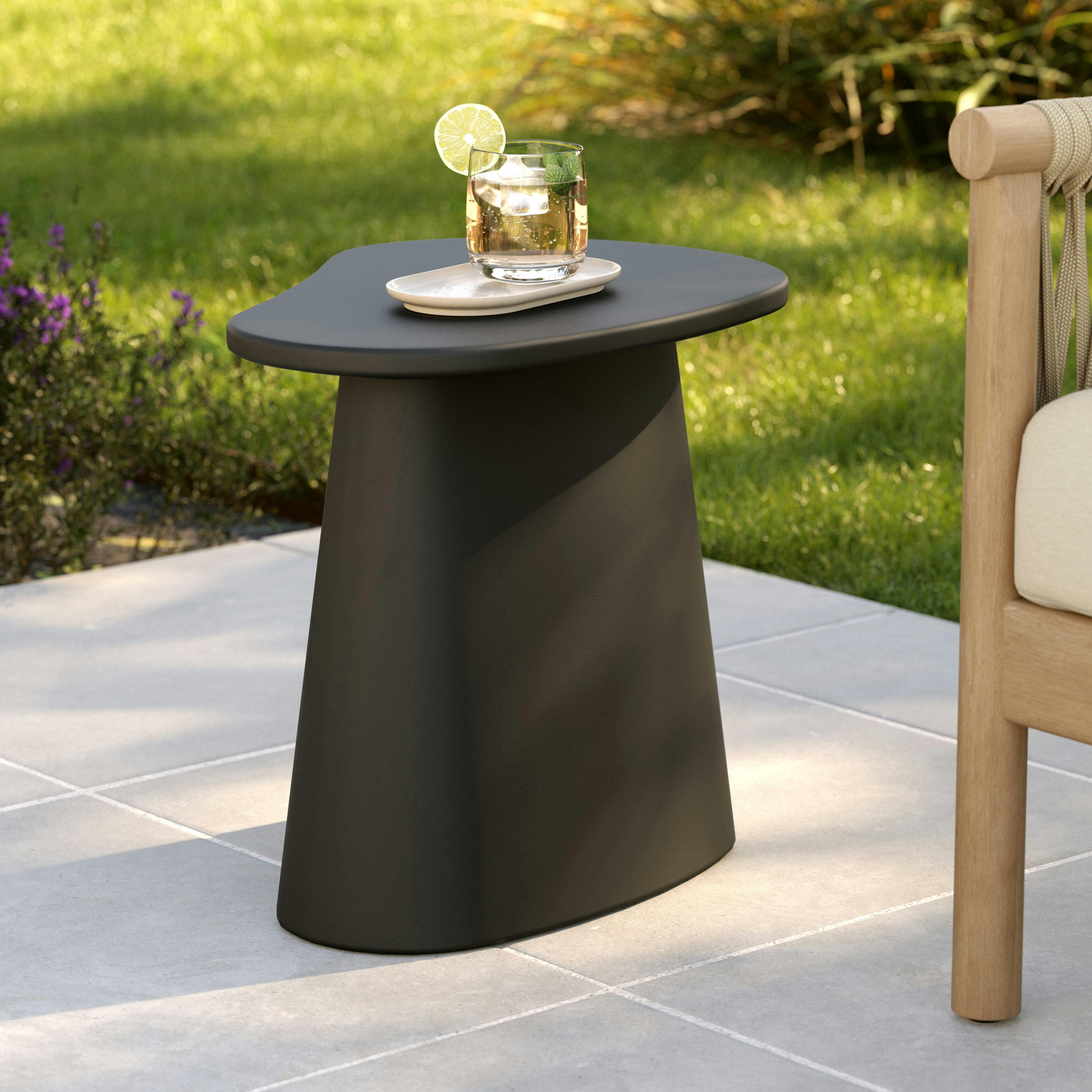 Centura Black Teardrop Outdoor Side Table | Article