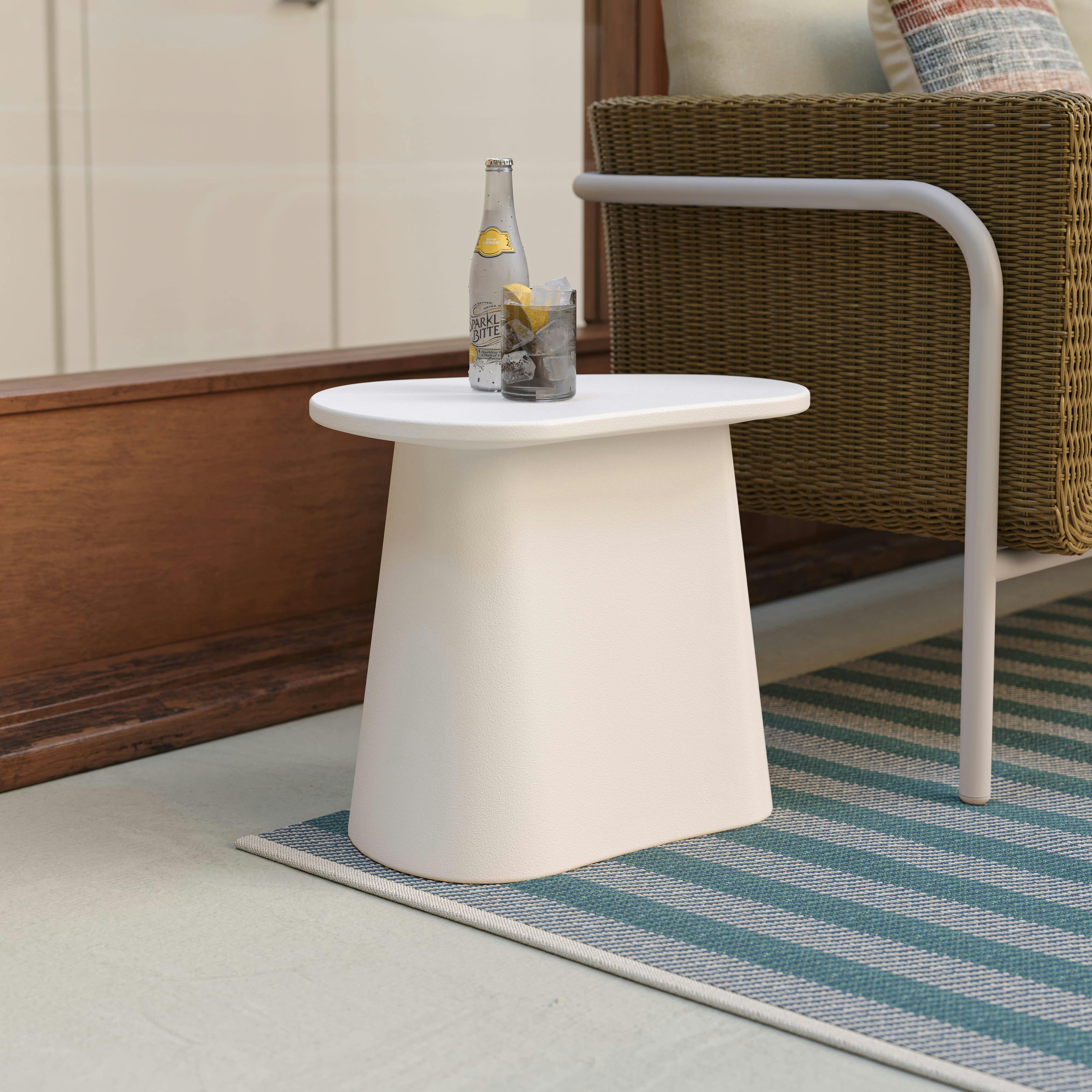 Centura White Teardrop Outdoor Side Table | Article