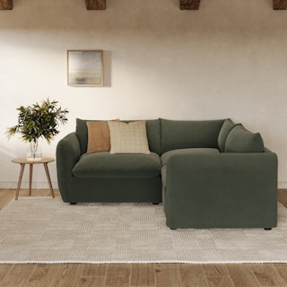 Leigh 87" Modular Corner Sectional - Hale Fir Green