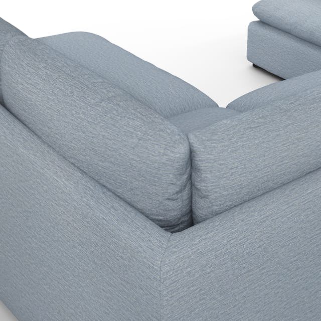 Leigh Silver Light Blue Modular Closed Pit Sectional | Article