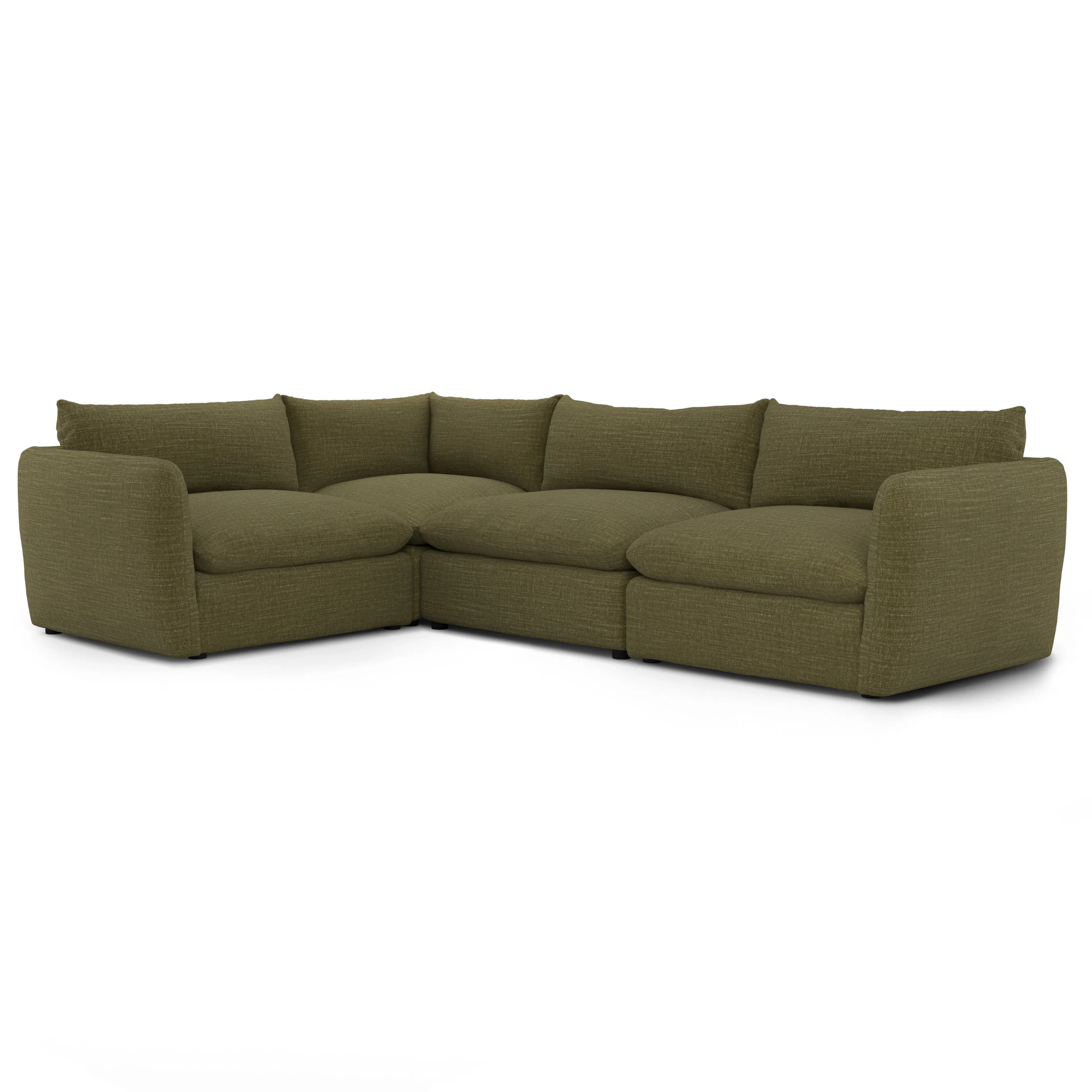 Leigh 126" Modular L Sectional - Napa Moss