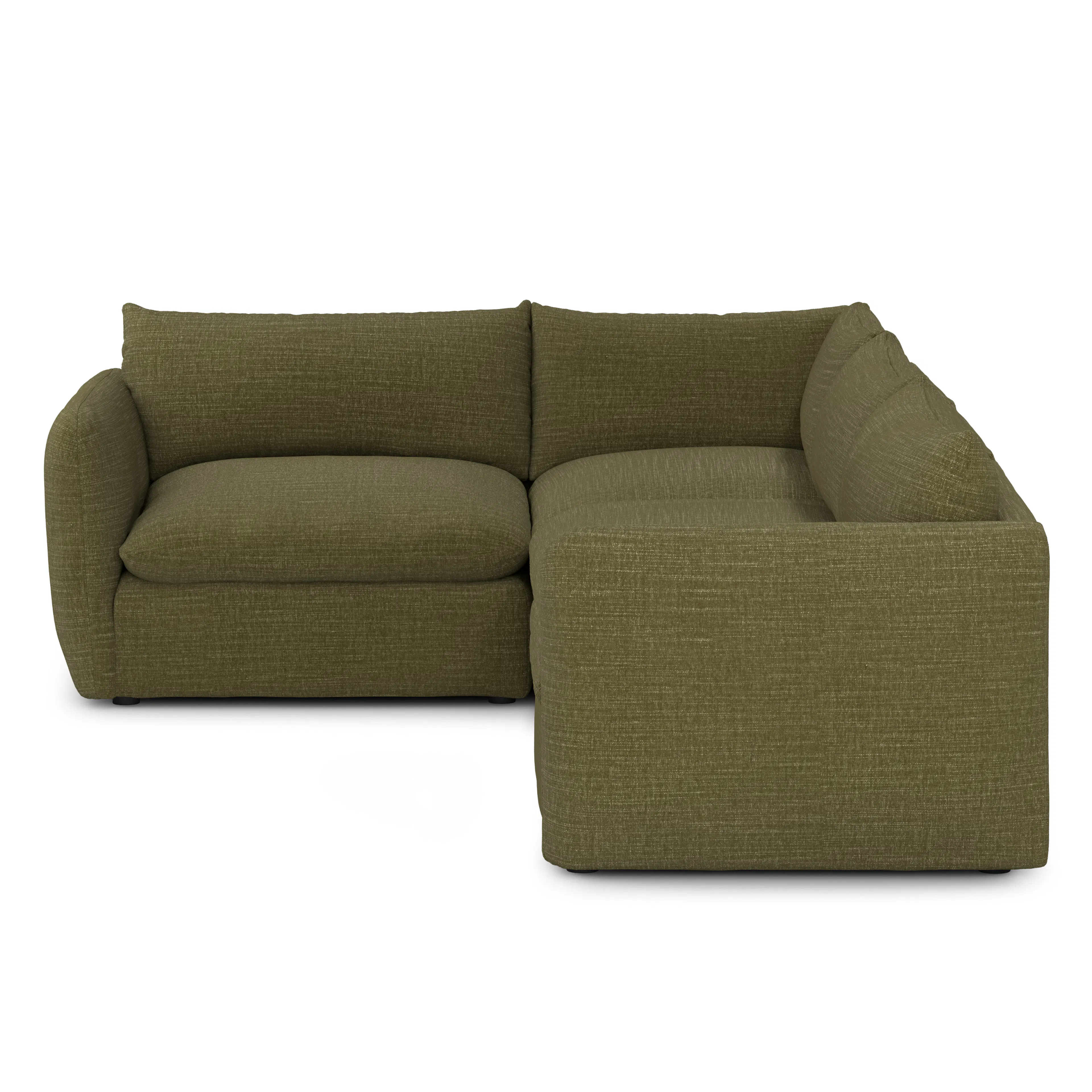 Leigh 126" Modular L Sectional - Napa Moss