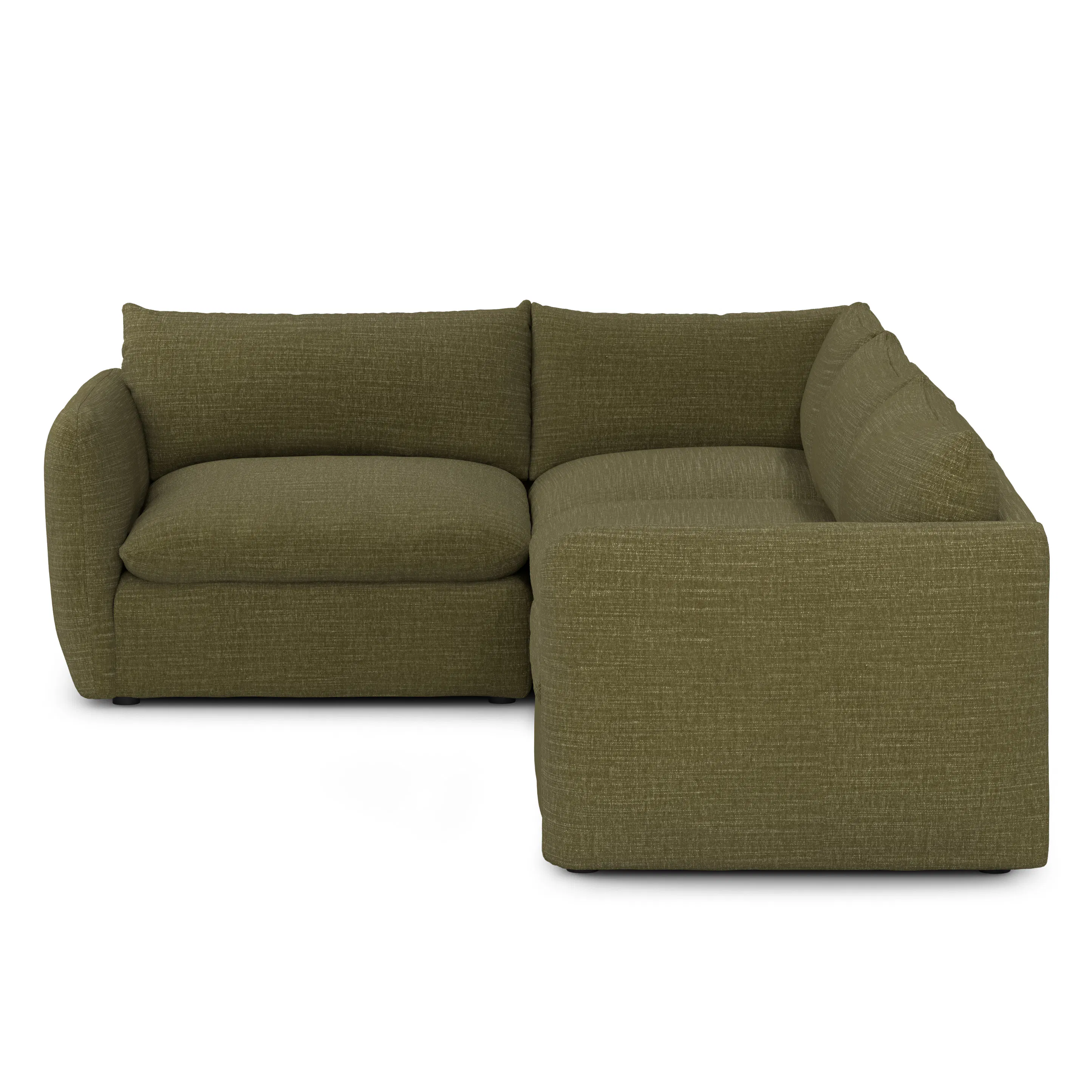 Leigh 126" Modular L Sectional - Napa Moss