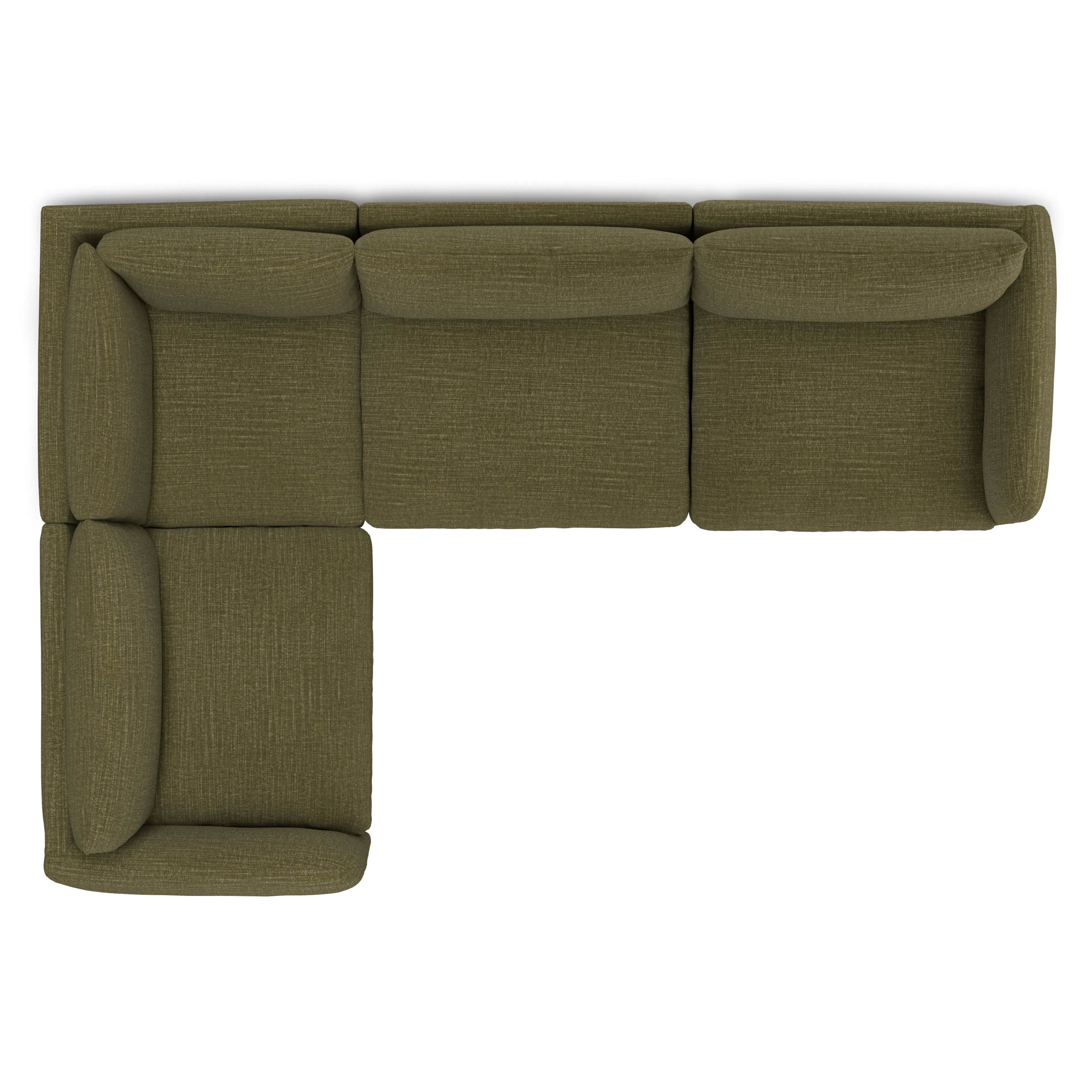 Leigh 126" Modular L Sectional - Napa Moss