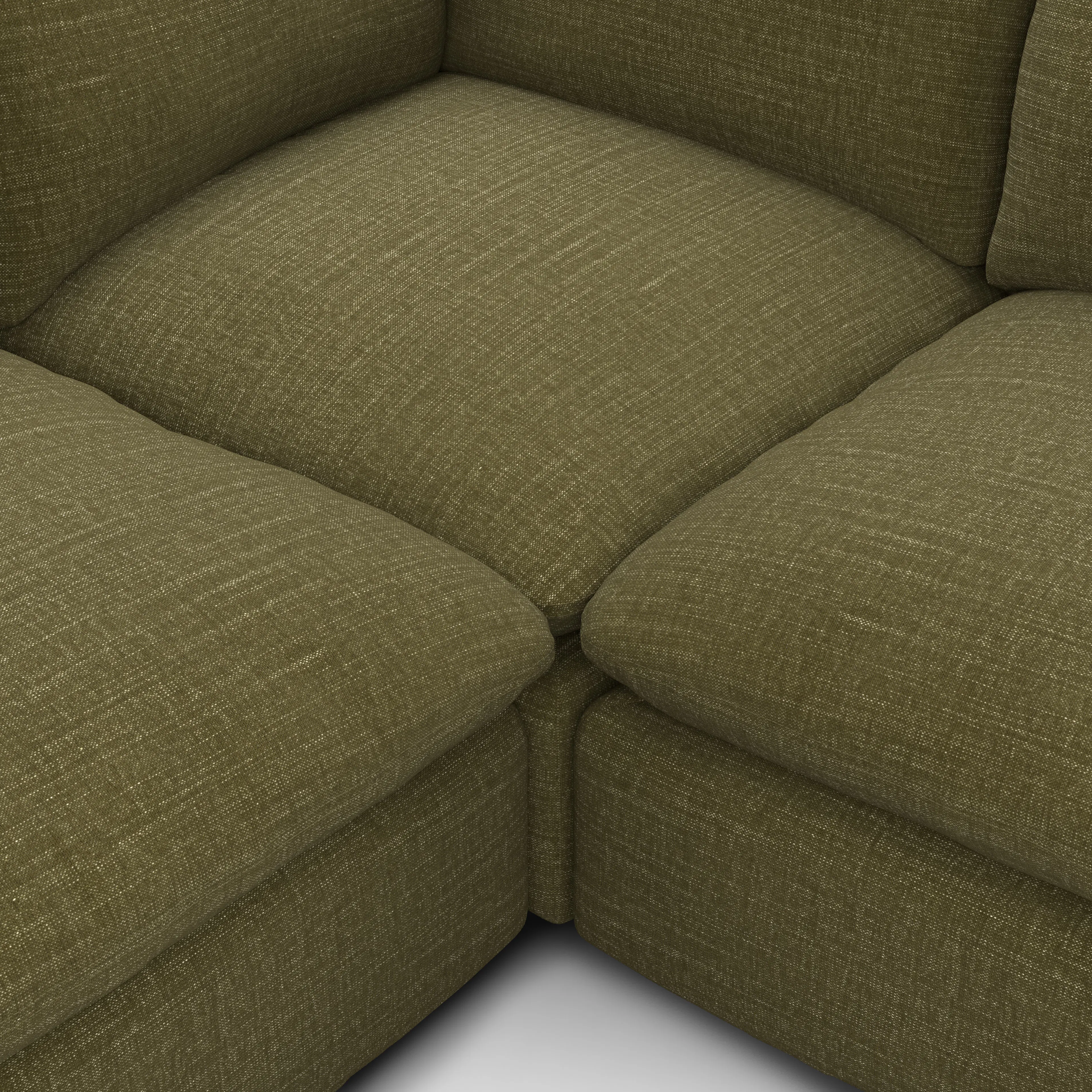 Leigh 126" Modular L Sectional - Napa Moss