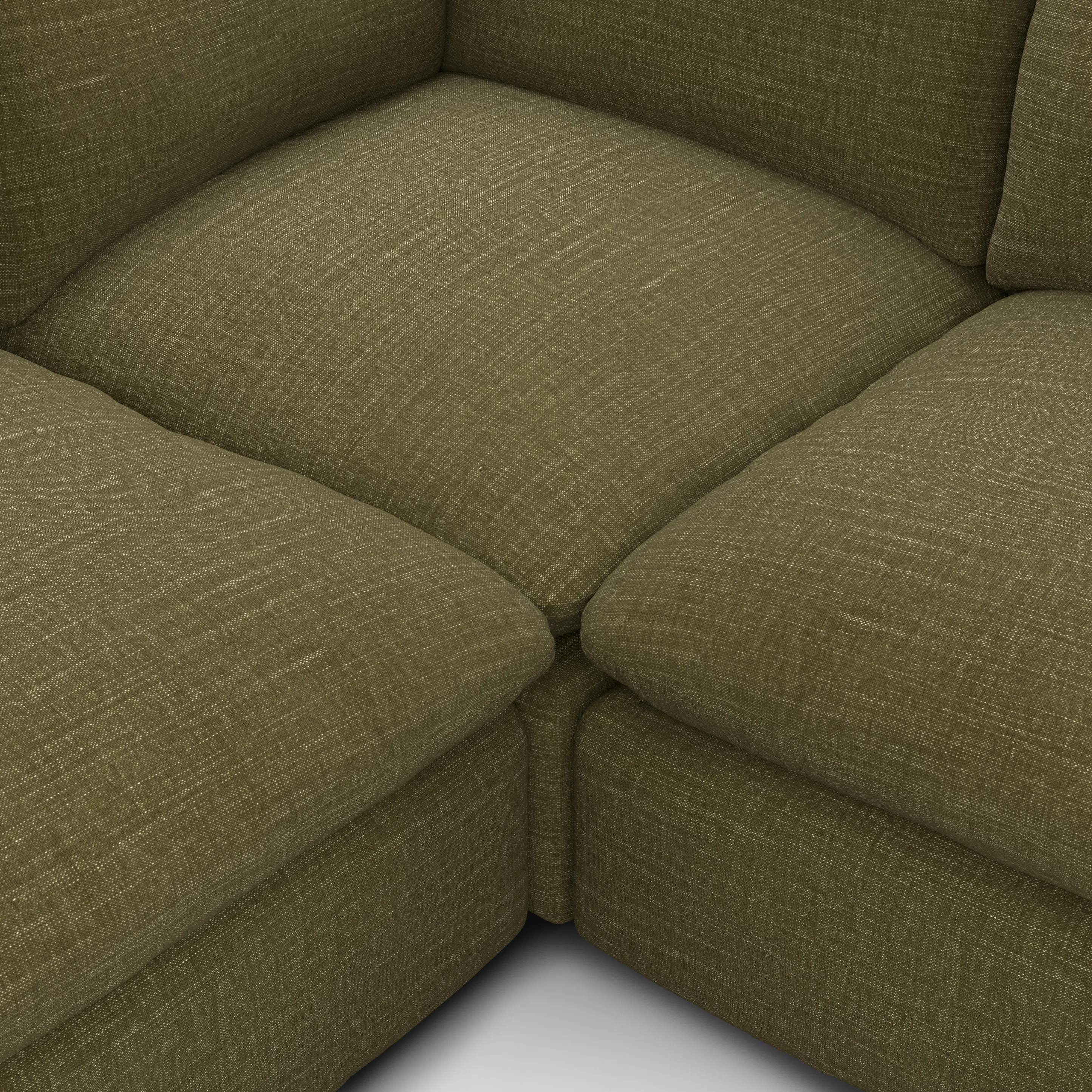 Leigh 126" Modular L Sectional - Napa Moss