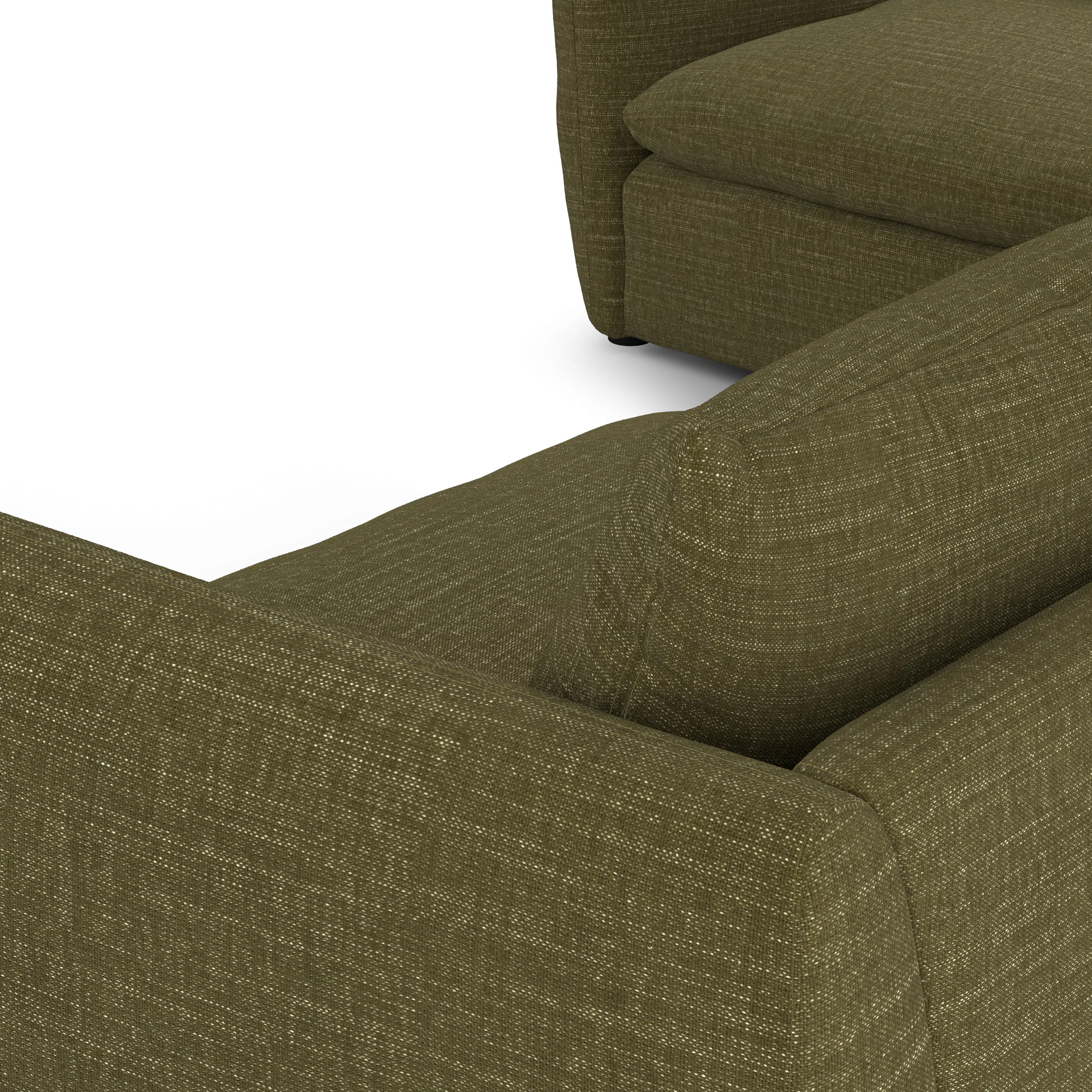 Leigh 126" Modular L Sectional - Napa Moss