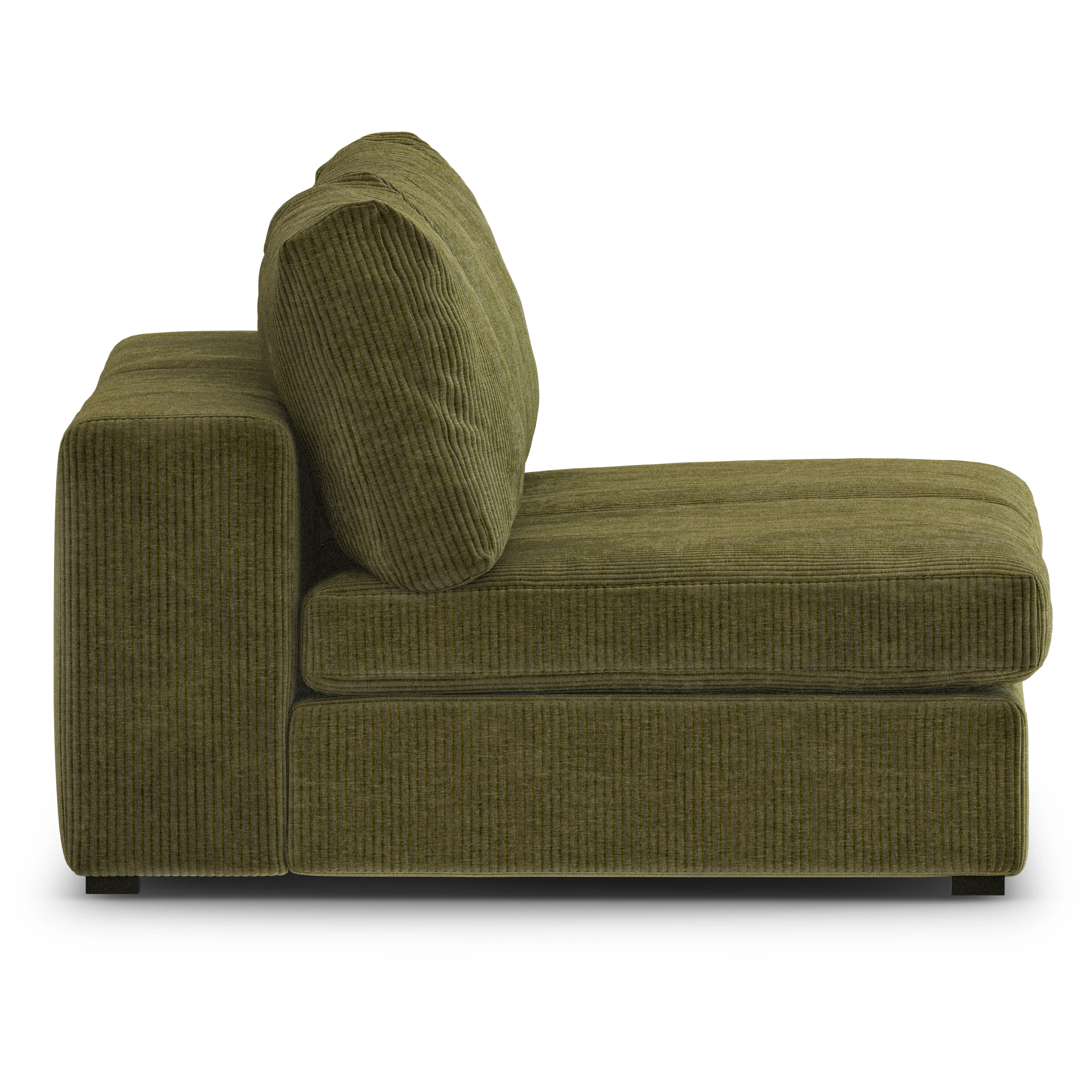 Beta 79" Armless Modular Sofa in Cypress Green