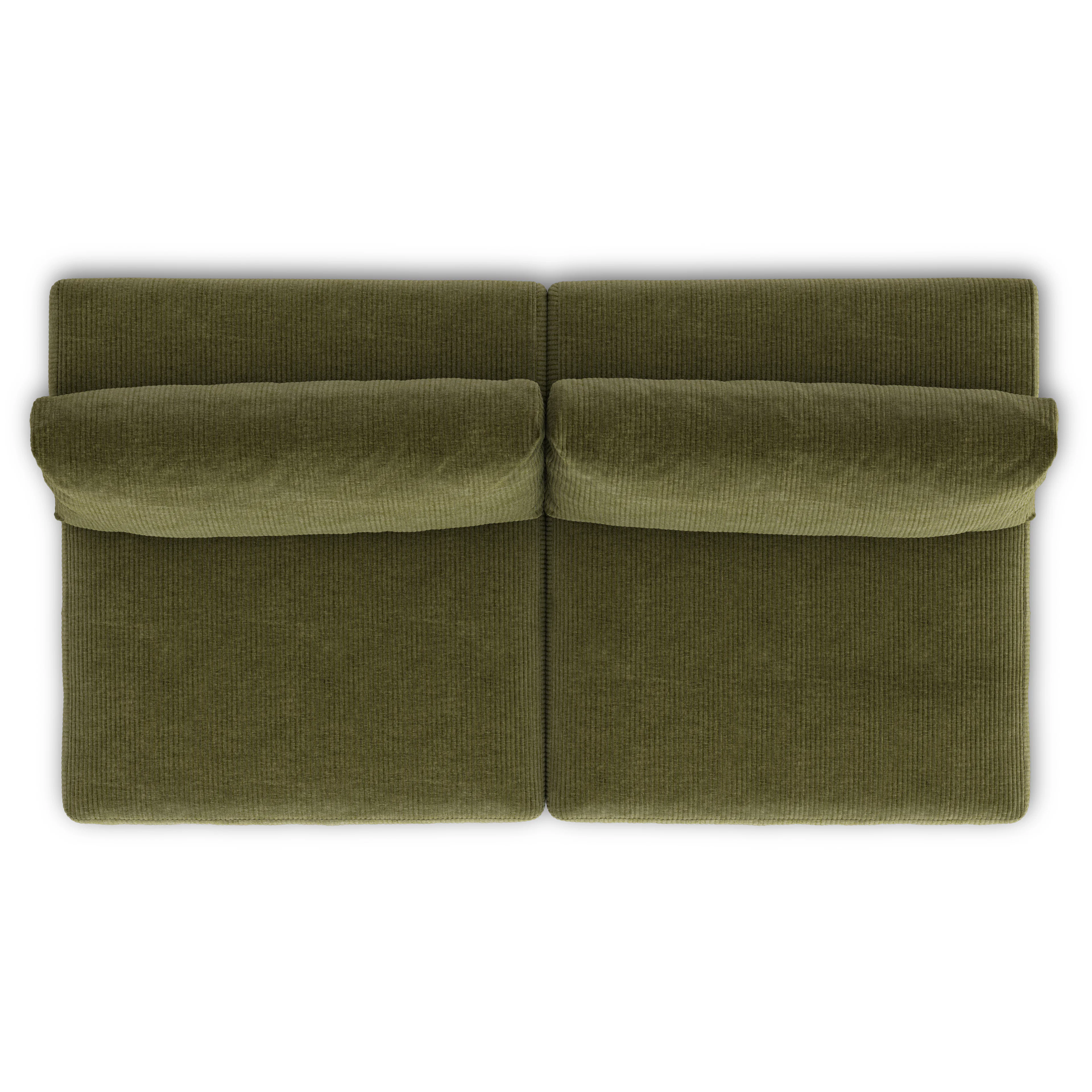 Beta 79" Armless Modular Sofa in Cypress Green