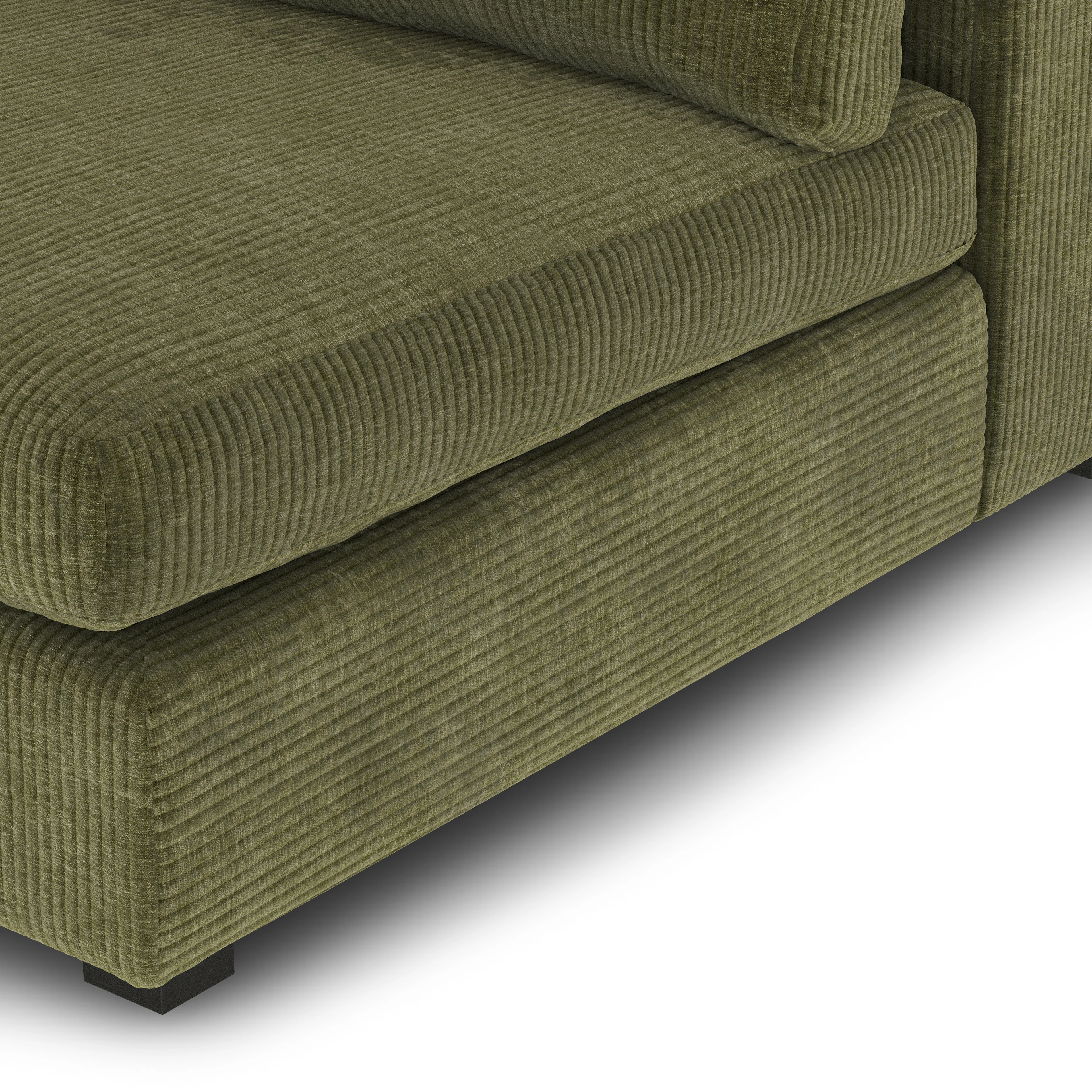 Beta 79" Armless Modular Sofa in Cypress Green