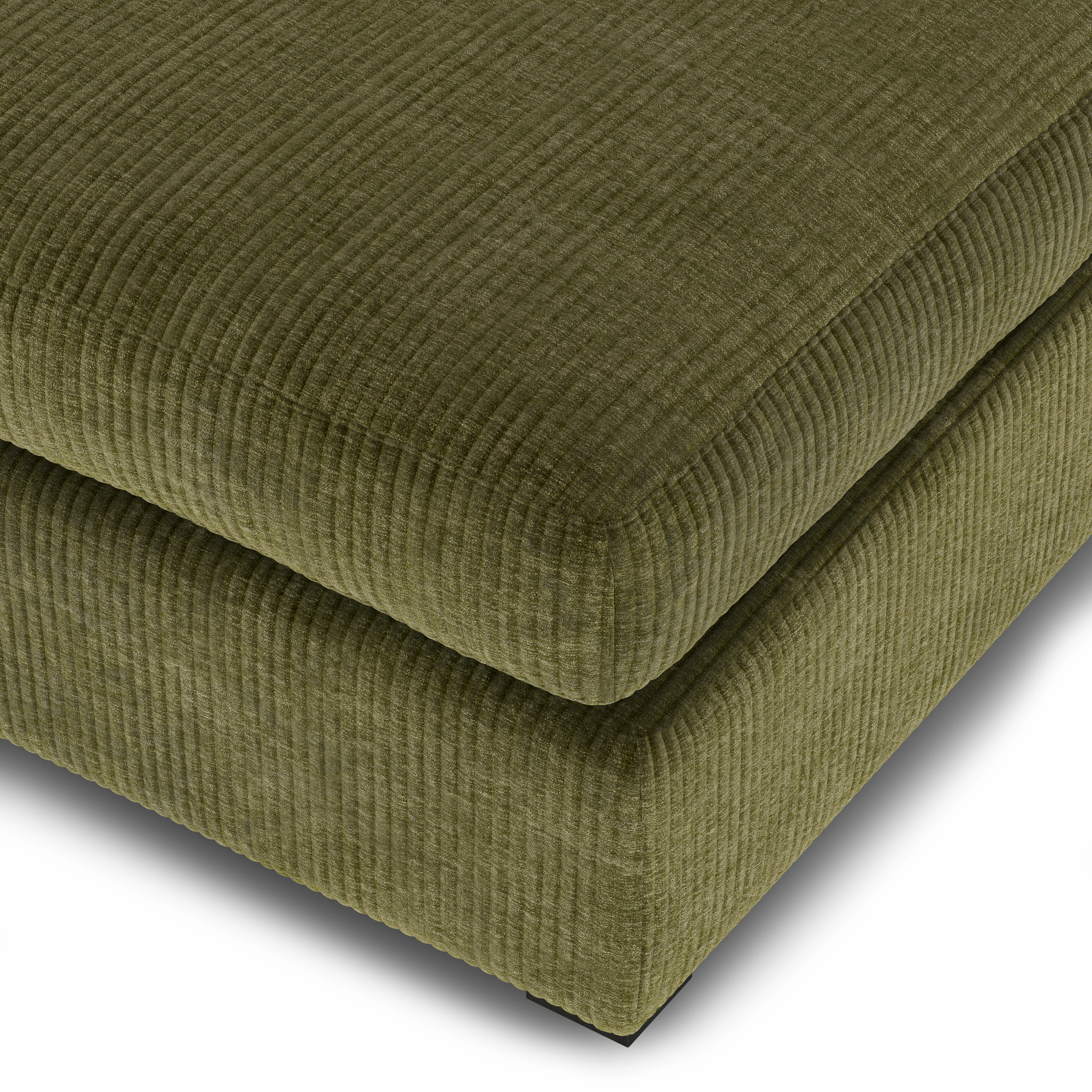 Beta 79" Armless Modular Sofa in Cypress Green