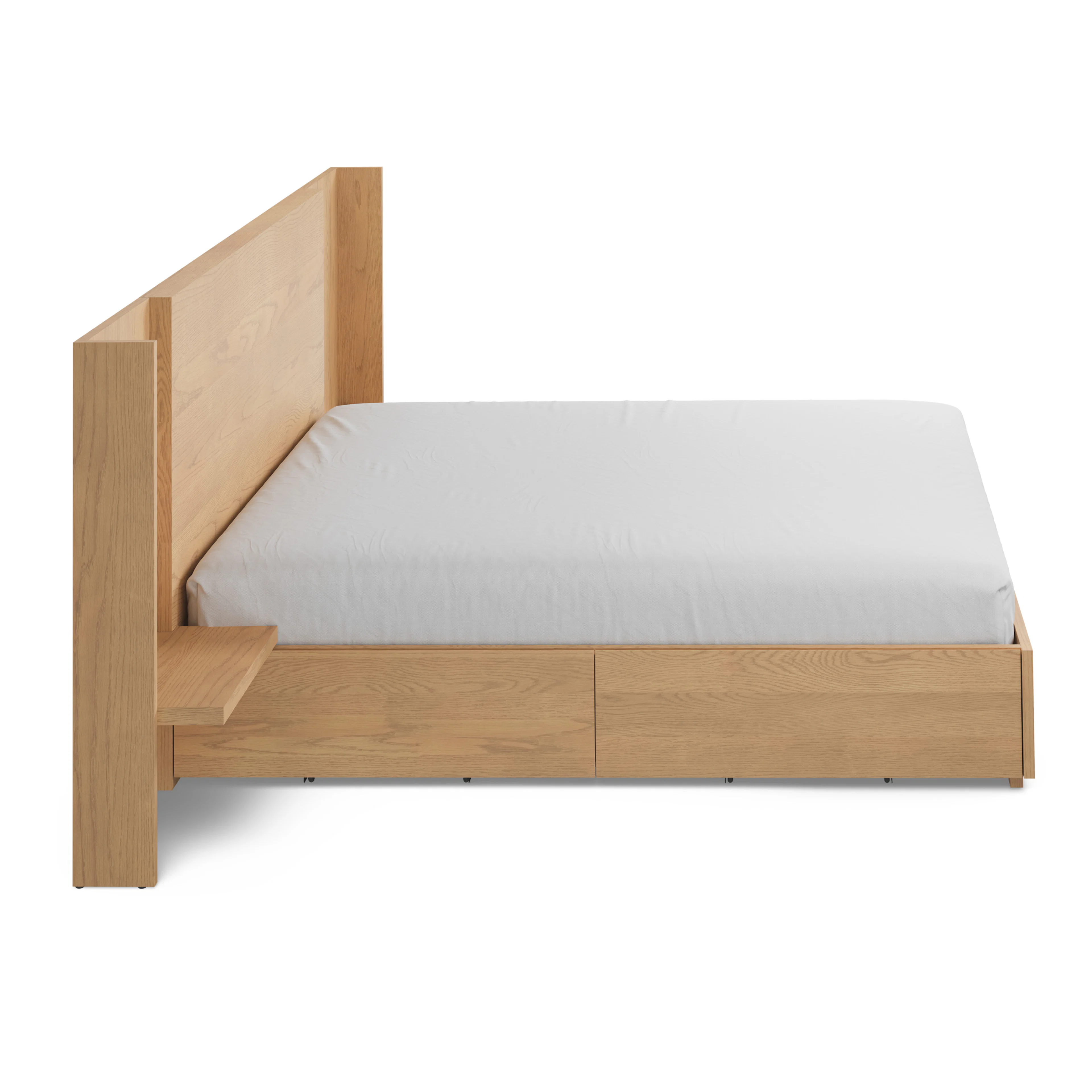 Leif King Storage Bed with Nightstands - White Oak