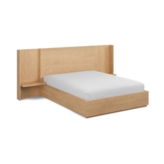 Leif Queen Storage Bed with Nightstands Set - White Oak