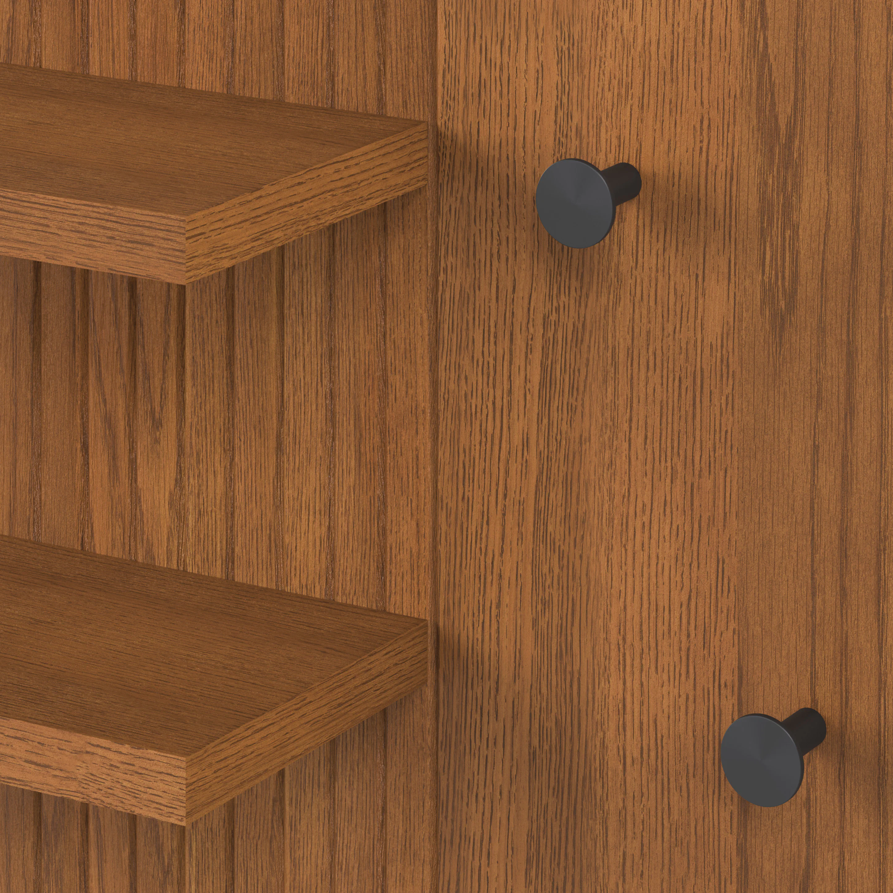 Kouva 47" Bench and Wall Panel Storage Set - Smoked Oak and Algonquin Green
