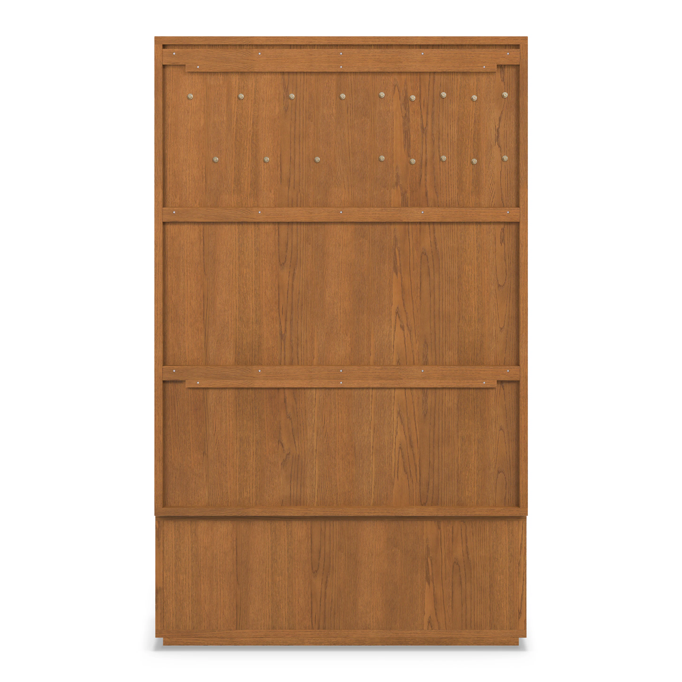 Kouva 47" Bench and Wall Panel Storage Set - Smoked Oak and Algonquin Green