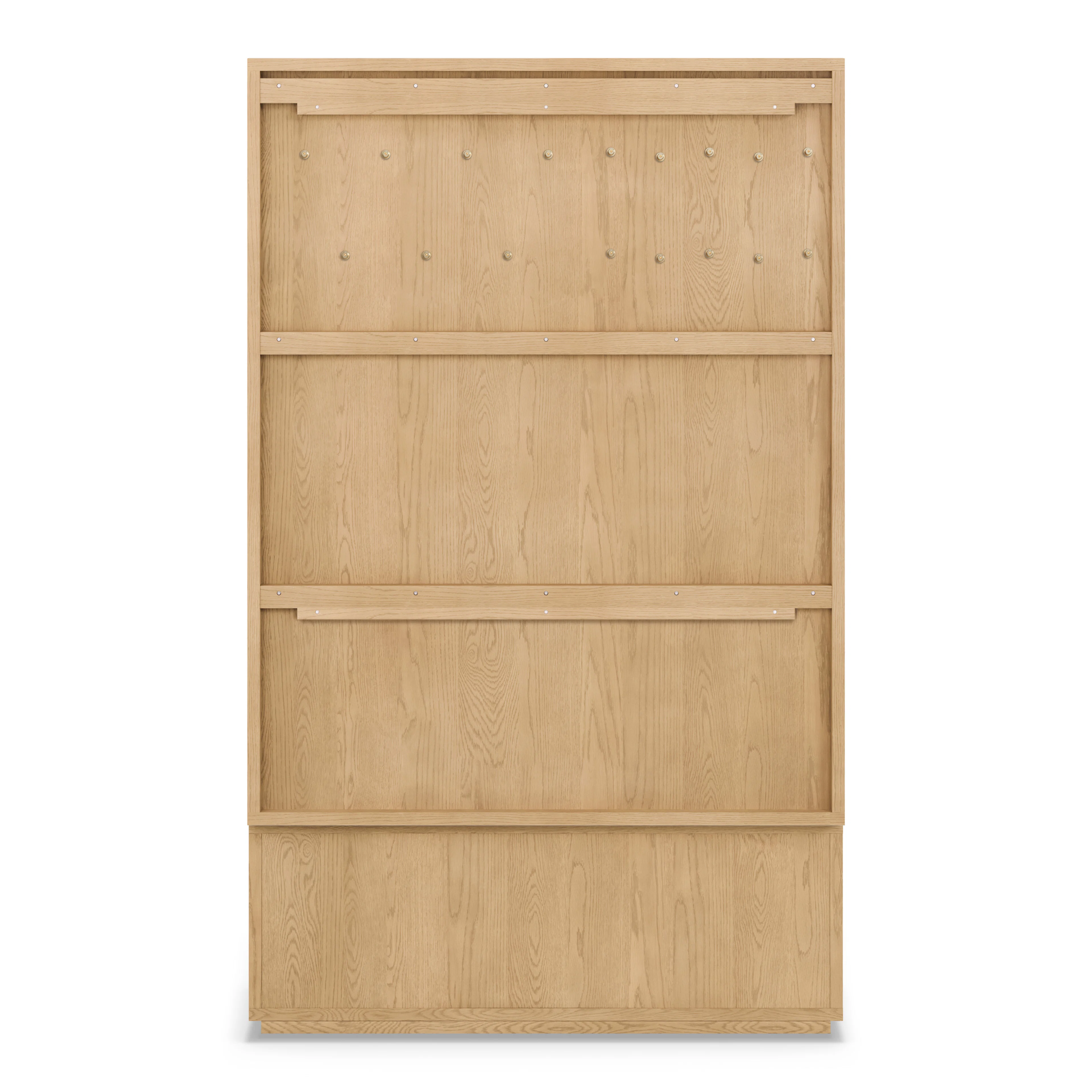 Kouva 47" Bench & Wall Panel Storage Set - Oak & Gray