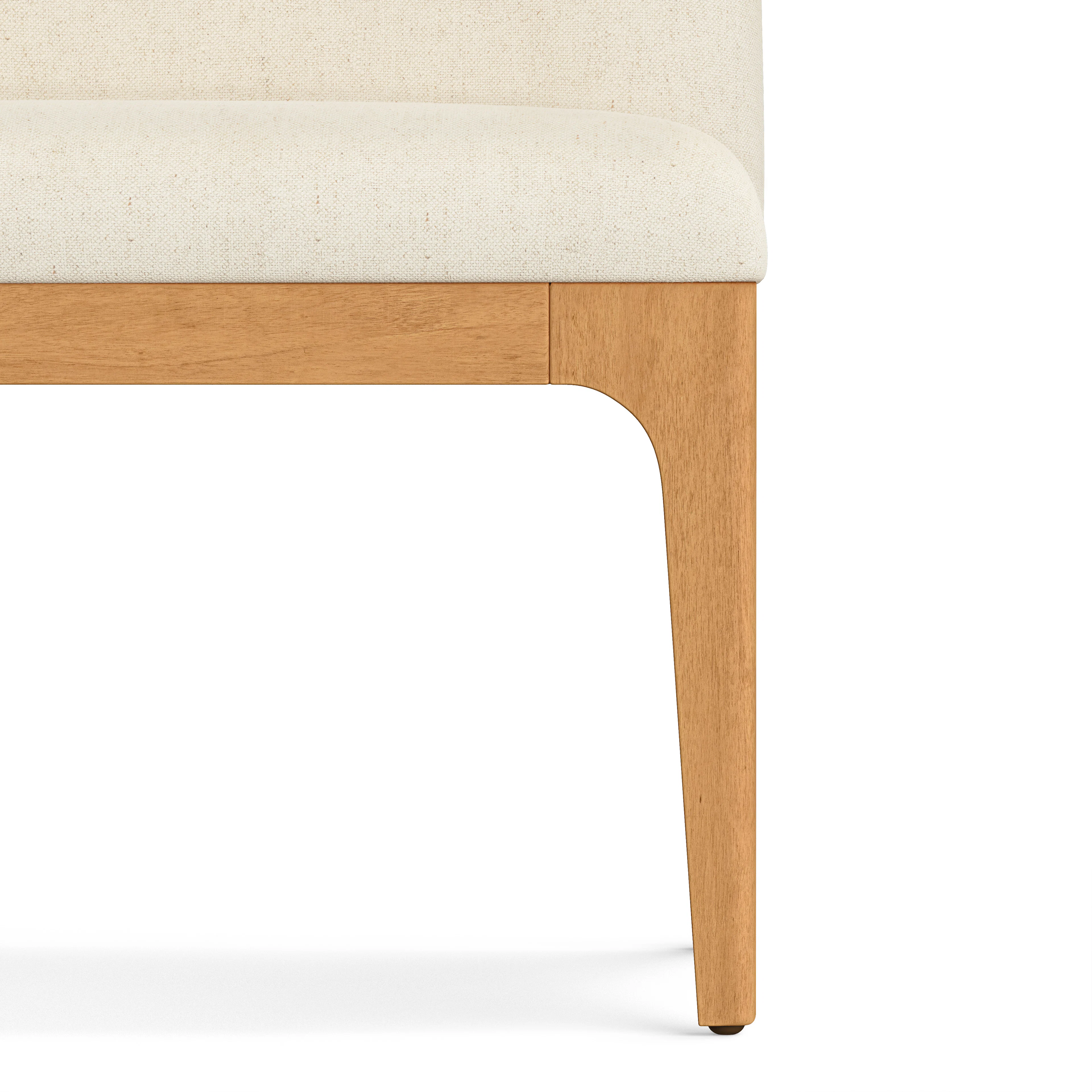 Rosin 34" Armless Banquette - Natural Oak and Sand Ivory