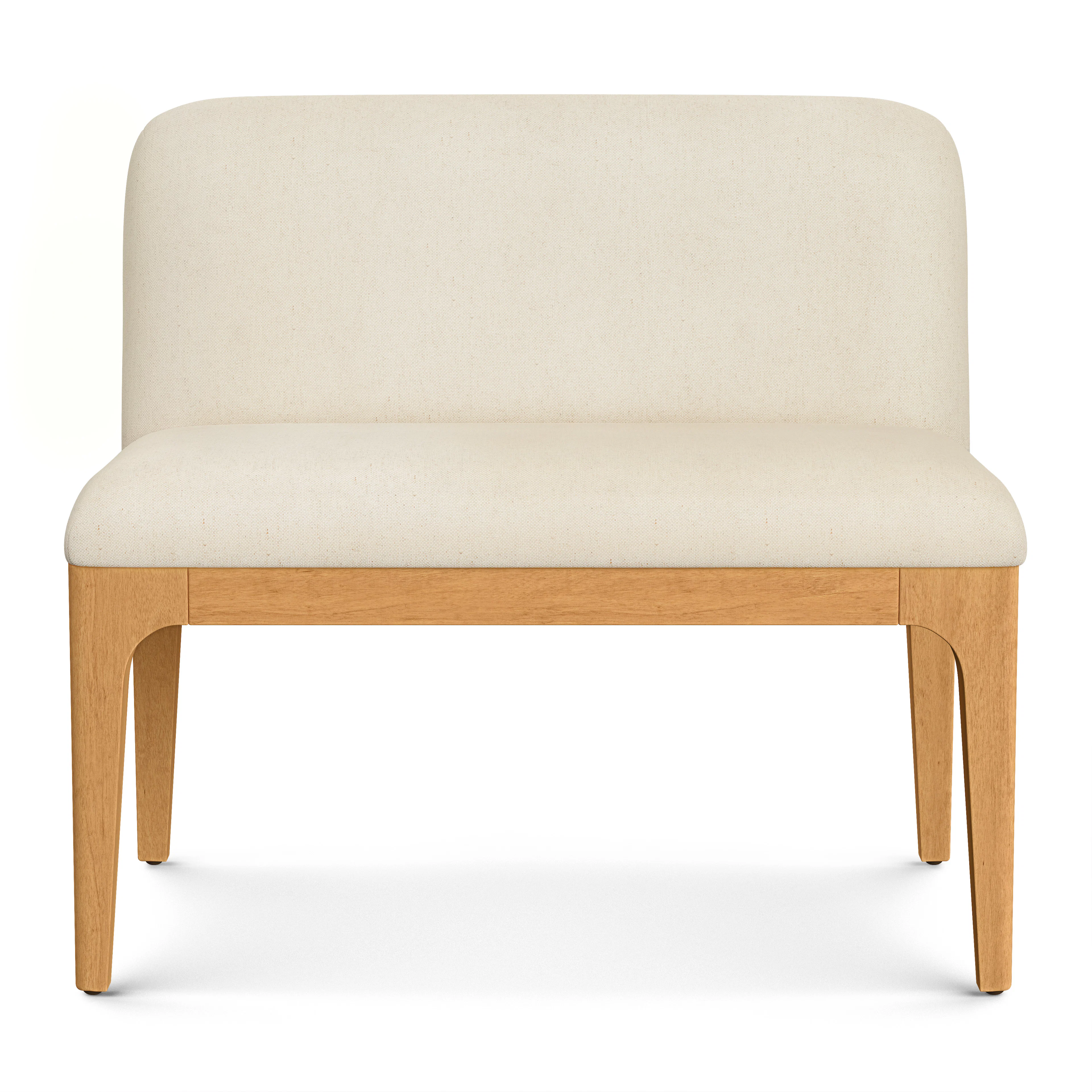 Rosin 34" Armless Banquette - Natural Oak and Sand Ivory