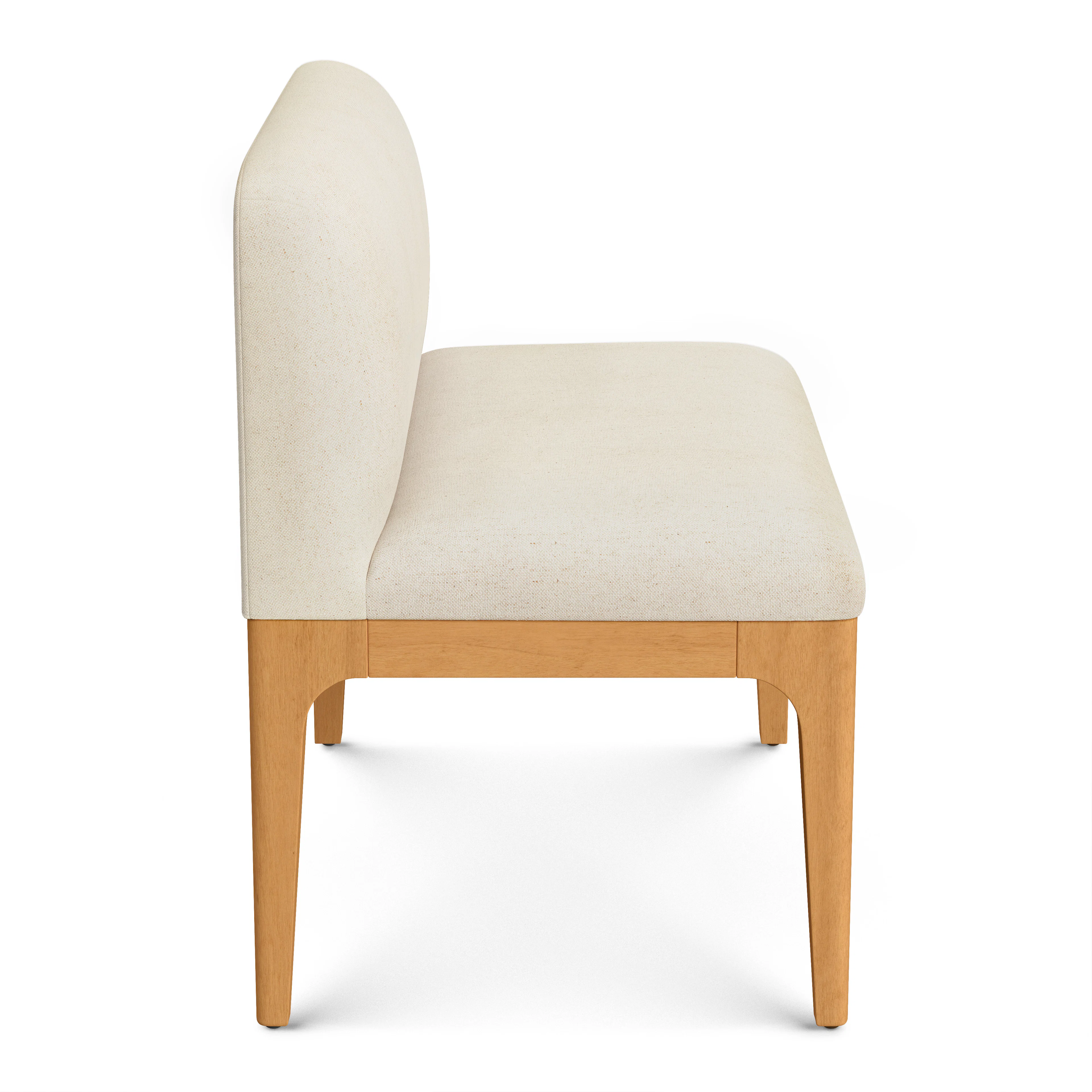Rosin 34" Armless Banquette - Natural Oak and Sand Ivory