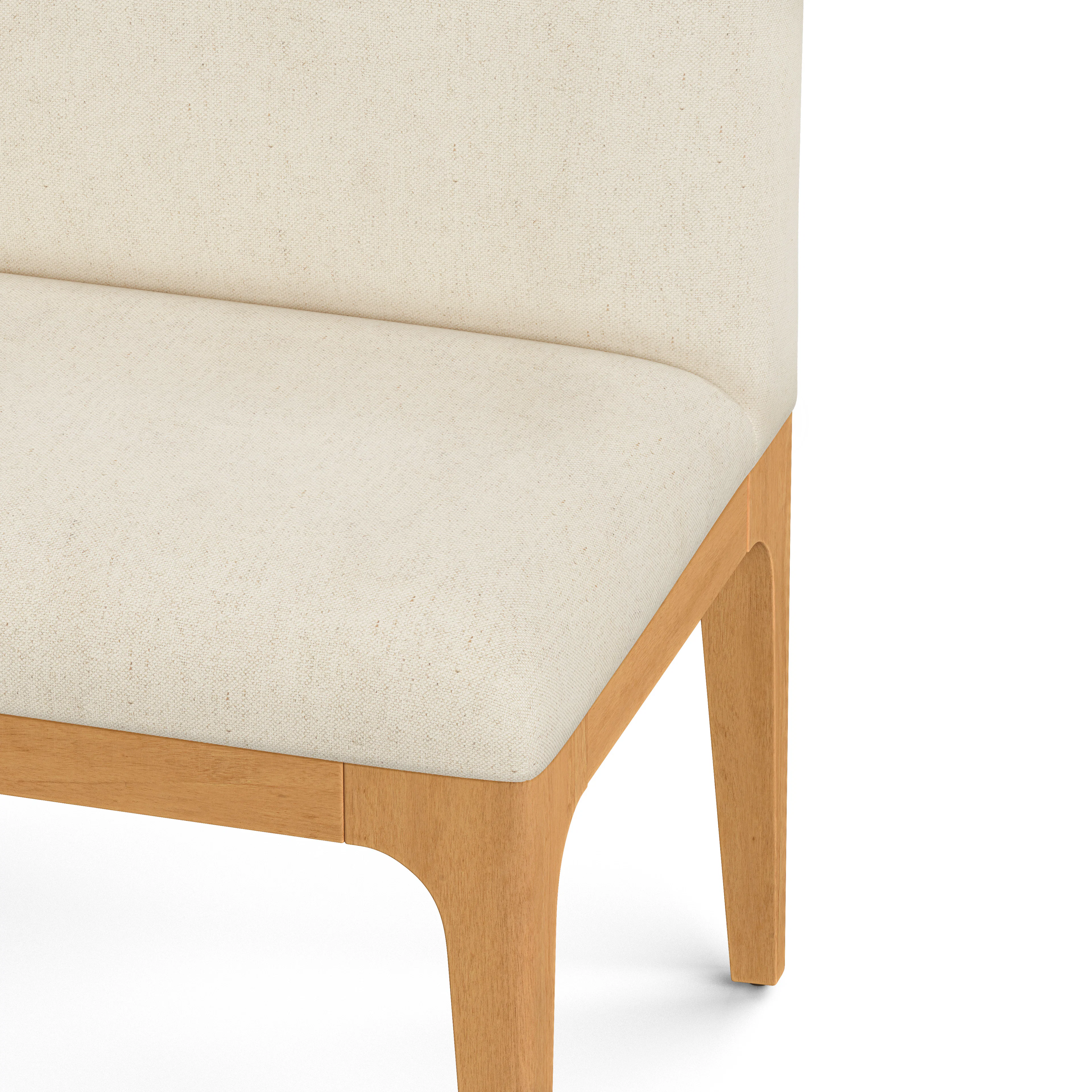 Rosin 34" Armless Banquette - Natural Oak and Sand Ivory