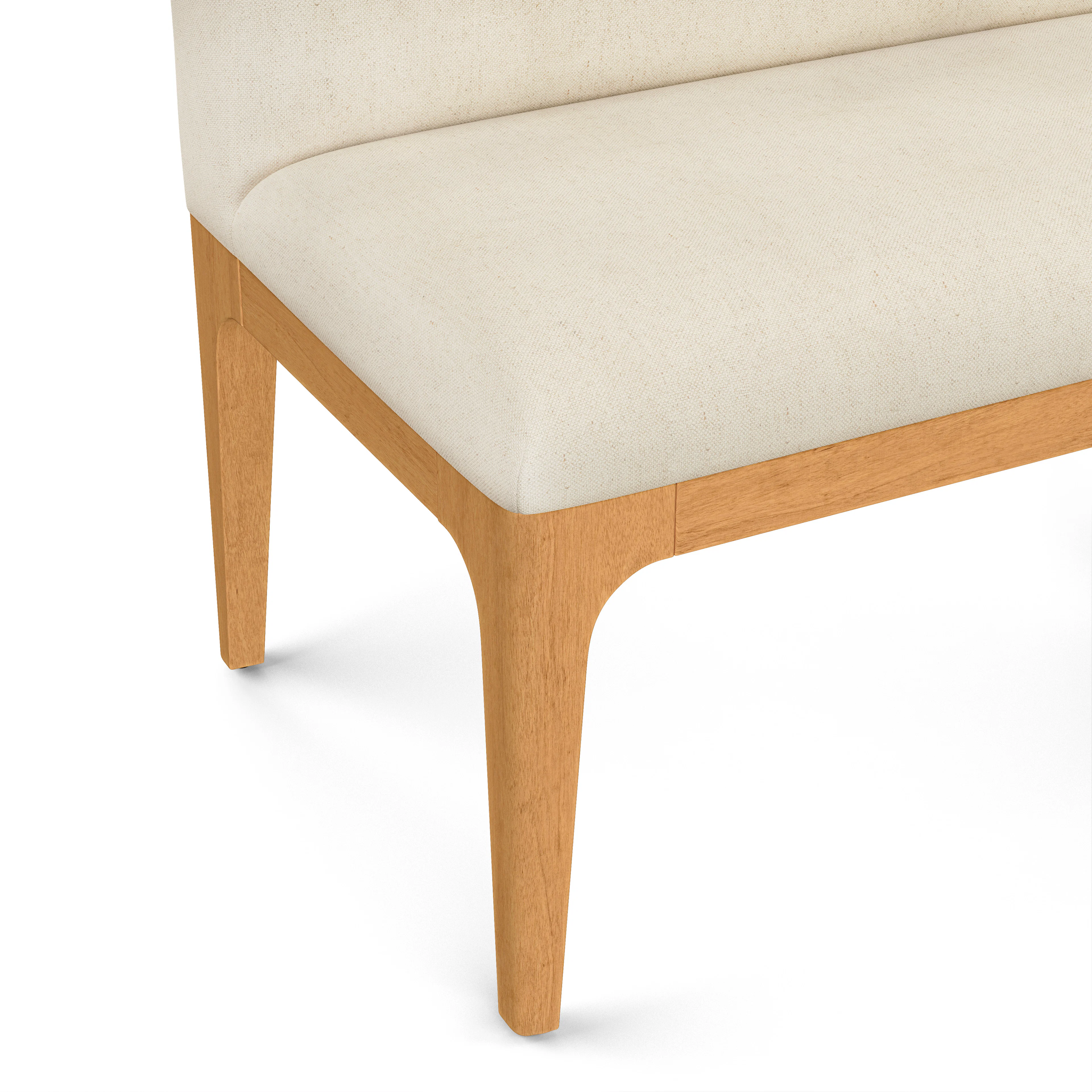 Rosin 34" Armless Banquette - Natural Oak and Sand Ivory