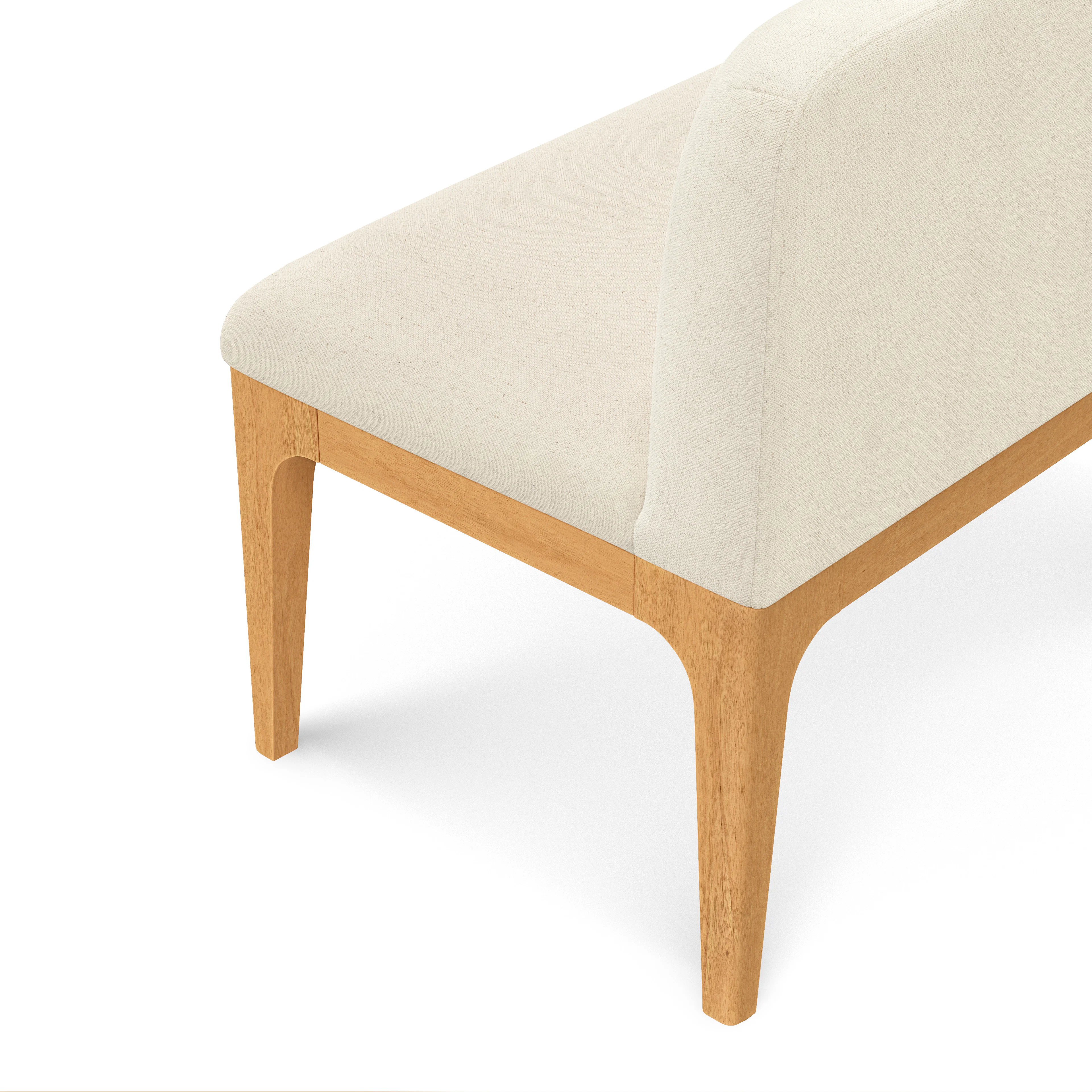 Rosin 34" Armless Banquette - Natural Oak and Sand Ivory