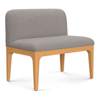 Rosin 34" Armless Banquette - Natural Oak and Hestia Gray