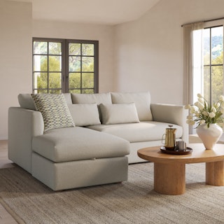 Marina 90" Reversible Sleeper Storage Sectional - Clover Ivory